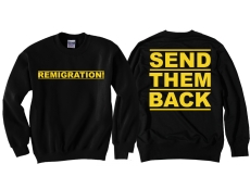 Pullover - Remigration - Motiv 1 - schwarz/gelb