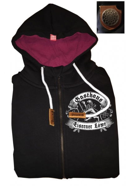 Premium - Frauen Kapuzenjacke - Eiserner Löwe - Gold gab ich für Eisen - schwarz +++NUR WENIGE DA+++