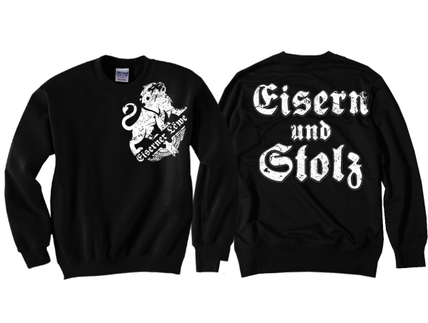 Pullover - Eiserner Löwe - Eisern und Stolz - schwarz