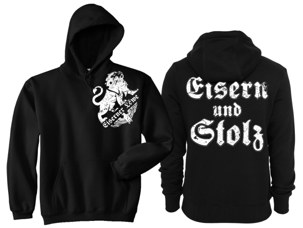 Frauen - Kapuzenpullover - Eiserner Löwe - Eisern und Stolz - schwarz