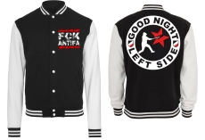 College Jacke - schwarz/weiß - FCK Antifa - Motiv 2 - schwarz