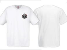Frauen T-Shirt - Eiserner Löwe - kleines Löwenlogo - weiß