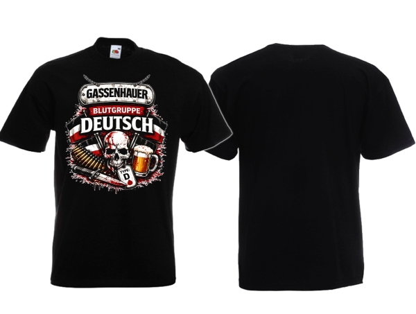 Frauen T-Shirt - Gassenhauer - Blutgruppe Deutsch - SWR - schwarz