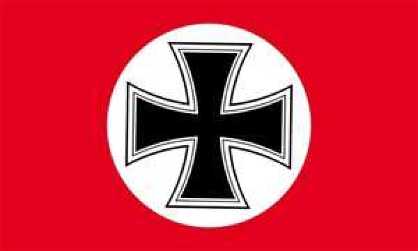 Fahne - Deutschland - Rot mit Kreis und EK (30)