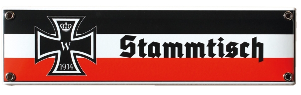 Emailleschild - Stammtisch - SWR