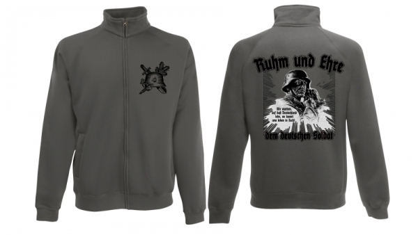 Stehkragen-Jacke - 80 Jahre - klassisch - grau