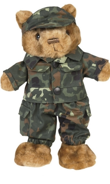 Anzug für Teddybär - flecktarn - klein+++EINZELSTÜCK+++