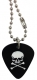 Halskette - Gitarren Pick - Totenkopf
