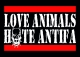 Love Animals - Hate Antifa - Aufkleber Paket 50 Stück