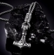 Halskette - Thors Hammer - mit Rune - silber/silber Optik