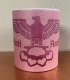 Glitzer Tasse - pink - Anti-Antifa - Reichsadler - Schlagring - pink/pink