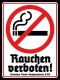 Blechschild - 20x30cm - Rauchen verboten