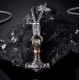 Halskette - Thors Hammer - mit Rune - silber/gold Optik