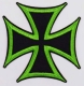 Aufnäher - Eisernes Kreuz - AEP - schwarz/grün