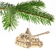 Julfest - Weihnachtsbaumschmuck - Tiger Panzer - 5er Pack