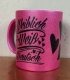 Glitzer Tasse - purple - weiblich weiß deutsch
