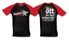 Raglan T-Shirt - Eiserner Löwe - Der Gott der Eisen wachsen ließ - schwarz/rot