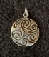 Silber Kettenanhänger - Triskelion - 925 Silber