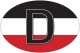PVC Autoaufkleber - D - schwarz-weiß-rot