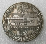 Gedenkmünze - Medallie - Maschinengwehr MG 42 - silbern - Sammleranfertigung