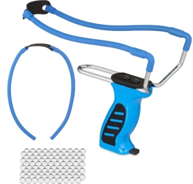 Steinschleuder Set - Blau "Strong" inkl. Zubehör - 10027801 -