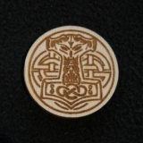 Magnet - Holz - Thors Hammer - Motiv 3