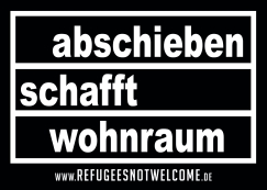 Abschieben schafft Wohnraum - Aufkleber Paket 50 Stück