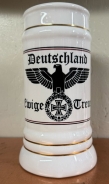 Bierkrug mit Goldlinien - Deutschland Ewige Treue