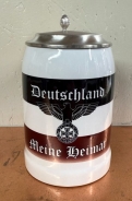 Bierkrug mit Zinndeckel - Deutschland meine Heimat