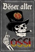 Blechschild - böser alter OSSI