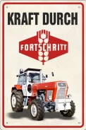 Blechschild - Kraft durch Fortschritt ( 448 )