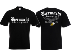 T-Hemd - Biermacht - Deutschland - schwarz - Männertag