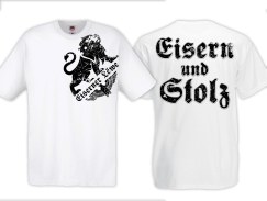 T-Hemd - Eiserner Löwe - Eisern und Stolz - weiß