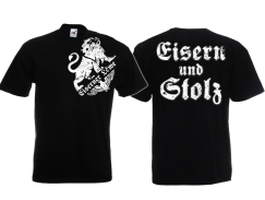 Frauen T-Shirt - Eiserner Löwe - Eisern und Stolz - schwarz