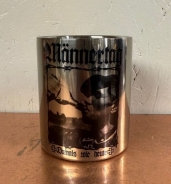 Edelstahltasse mit Karabinerhakengriff - Männertag - Damals wie heute