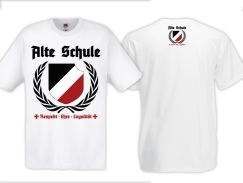 T-Hemd - Alte Schule - SWR - Respekt - Ehre - Loyalität - weiß