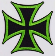 Aufnäher - Eisernes Kreuz - AEP - schwarz/grün