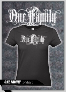 Frauen T-Shirt - One Family - Frontdruck - Girly schwarz