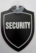Schild mit Saugnapf - Security