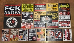 Aktivisten Paket - FCK ANTIFA - 200 Stück + Regenschirm - Kaiserreich - schwarz-weiss-rot