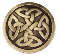 Gürtelschnalle - keltisches Geflecht - goldene Optik