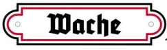 Emailleschild - Sonderformat - Wache - SWR