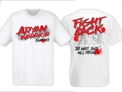 T-Hemd - Aryan Warrior - Fight Back - weiß