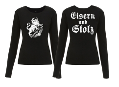 Frauen - Sweatshirt - Eiserner Löwe - Eisern und Stolz - schwarz