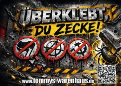 Überklebt du Zecke - Aufkleber Paket 50 Stück
