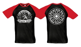 Raglan T-Shirt - Eiserner Löwe - Gold gab ich für Eisen - schwarz/rot