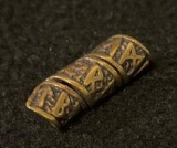 Bartperle - Wikinger Bartperle mit Runen - Bronze