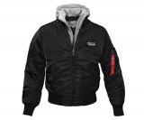 Jacke - CI Kapuzen "MA1" Jacke - schwarz