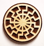 Magnet - Holz - Schwarze Sonne