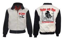 Harrington Jacke - bedruckt - schwarz/weiß - 80 Jahre